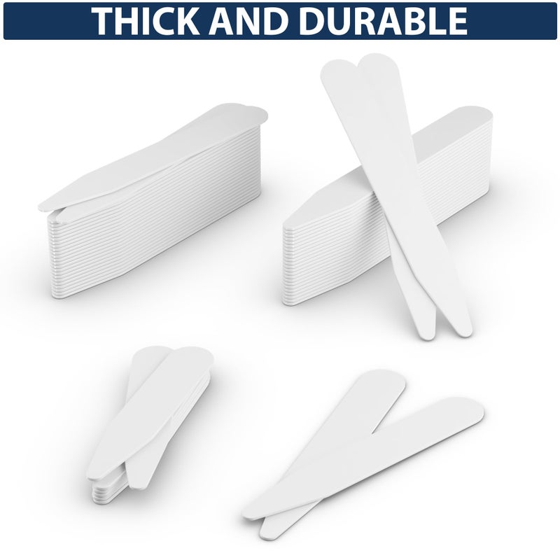 MENCH SUPER STAYS 100 Plastic Collar Stays For Men Dress Shirt in Plastic Box (25-2", 25-2.2", 25-2.5", 25-2.7") - Image 4